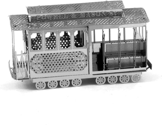 Fascinations Metal Earth San Francisco Cable Car 3D Metal Model Kit,Silver