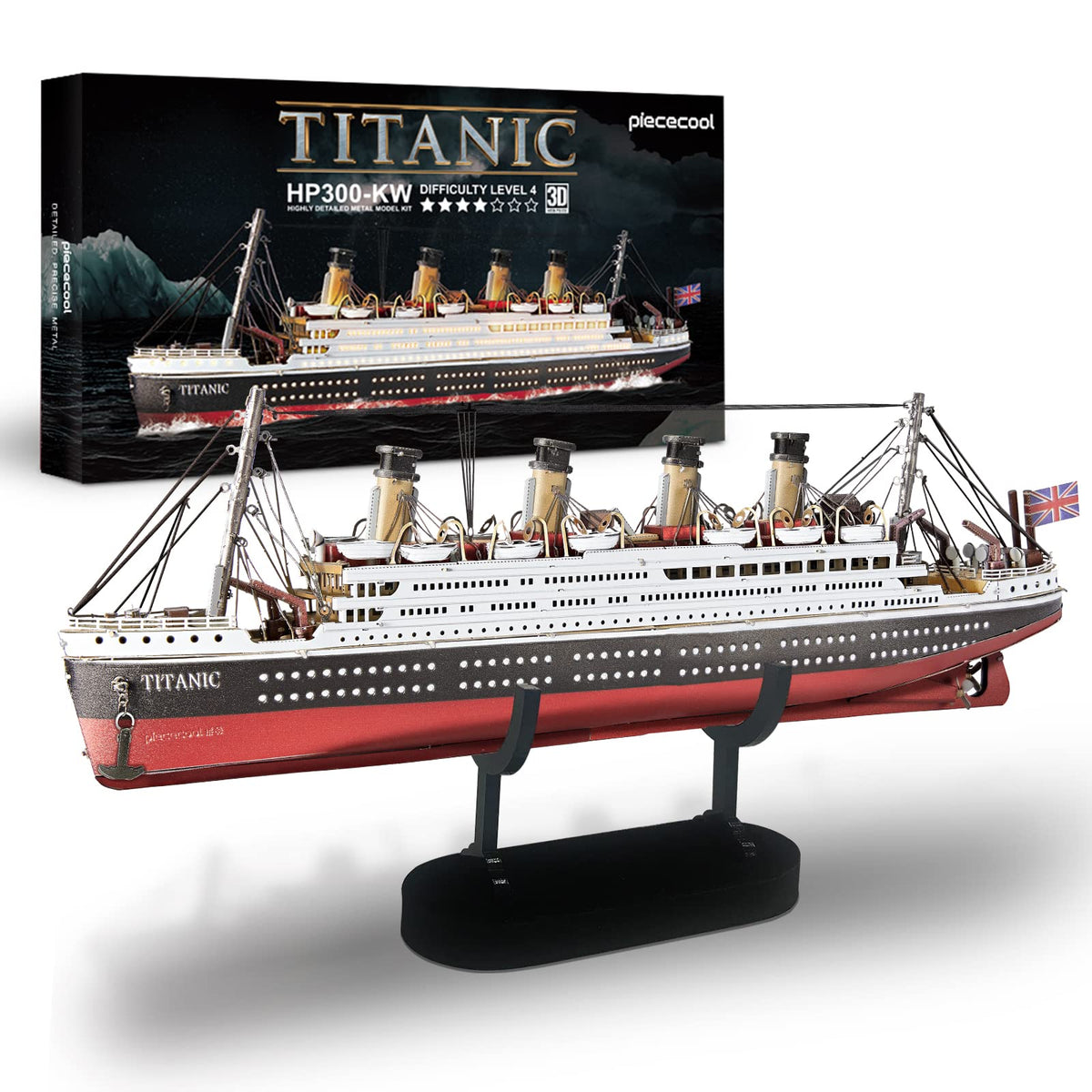 Piececool 3D Puzzle for Adults, Mogul Steam Engine Steamer 3D Metal Model Building Kits Challenging Assembly Hobbies DIY Crafts Kits, Best Birthday Christams Gifts