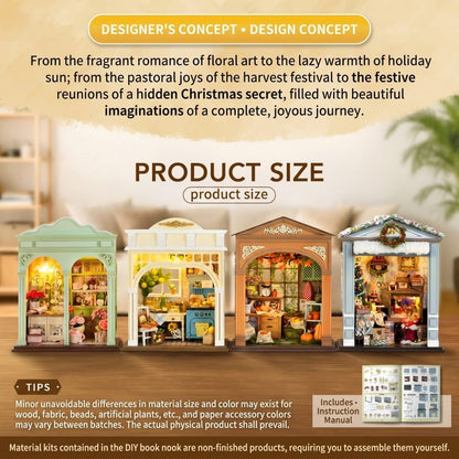 Storefront Miniature House, DIY 3D Wooden Miniature House Kit(Joyful Gatherings/Joyful Gatherings)