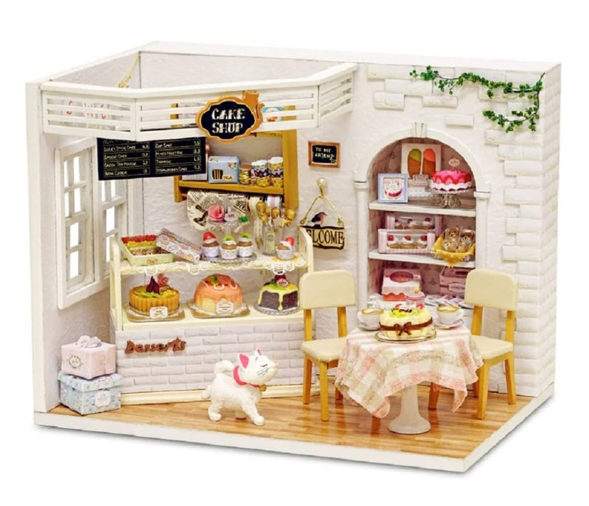 Kisoy DIY Miniature House Kit, Tiny House Kit with Furniture and LED Light for Adults and Teens, DIY Mini House Craft Kit, Decorations/Gifts for Family and Friends（Whispering Woods）