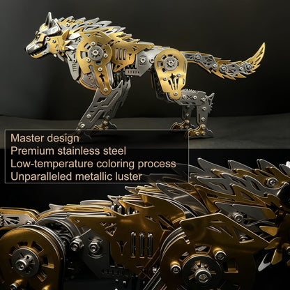 3D Metal Puzzle for Adults,Mechanical Animal Wolf Puzzle Building Set，3D Metal Model Kits, Brain Teaser Puzzles DIY Assembling for Stress Relief - A Collectible Gift for a man and boy