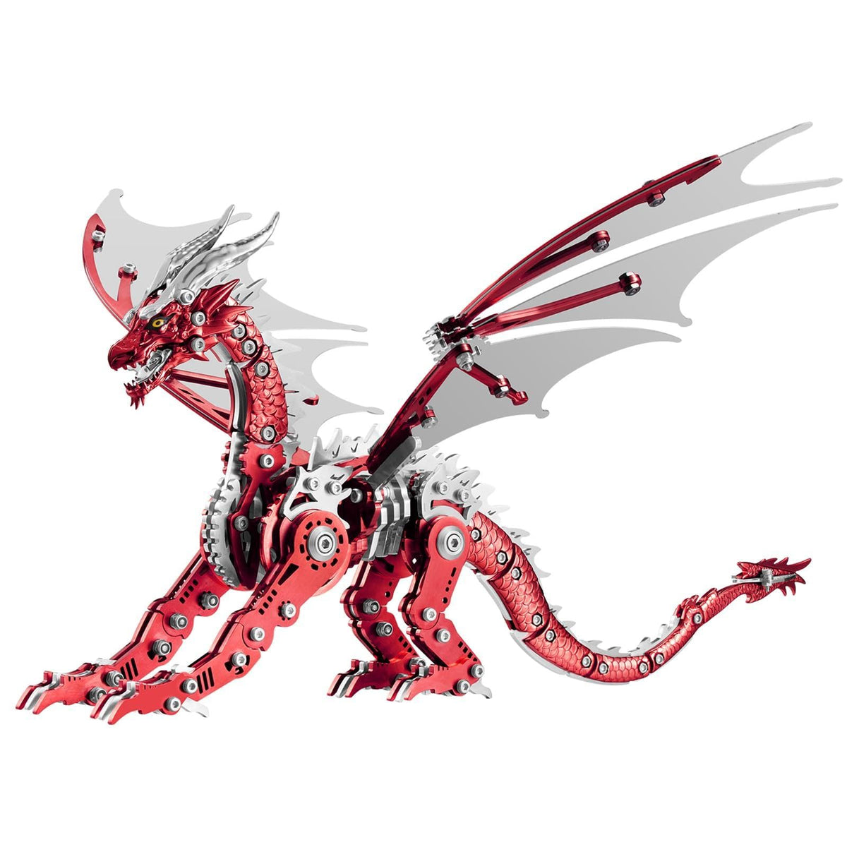 OreilleStar 3D Metal Dragon Puzzle, Mechanical Model Building Kit, Green and Red Assembly Puzzle for Adults Gift (Gold Dragon)