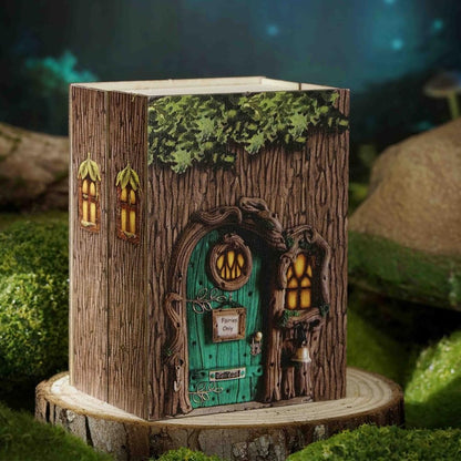 Mini 3D Wooden Doll House Craft Model with LED,DIY Miniature and Furniture Dollhouse Kit,Creative Room Idea for Valentine's Day Birthday Gift (Forest Wonderland)