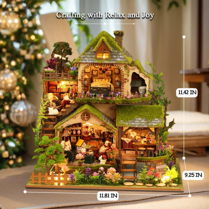 RHZN Miniature House Kit, Miniature Kit, Mini House Building Kit for Adult