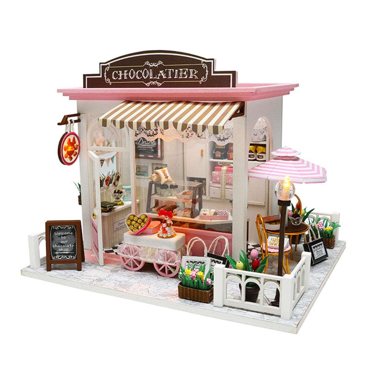 Exquisite Mini House Set with Precisely Cut Pieces and Challenging Assembly, Ideal for Home Decoration (Style 1)