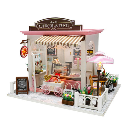 Exquisite Mini House Set with Precisely Cut Pieces and Challenging Assembly, Ideal for Home Decoration (Style 1)