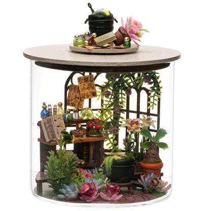 Flever Dollhouse Miniature DIY House Kit Creative Room Dream Bottle Series with Furniture for Romantic Valentine's Gift (Magical Shop)