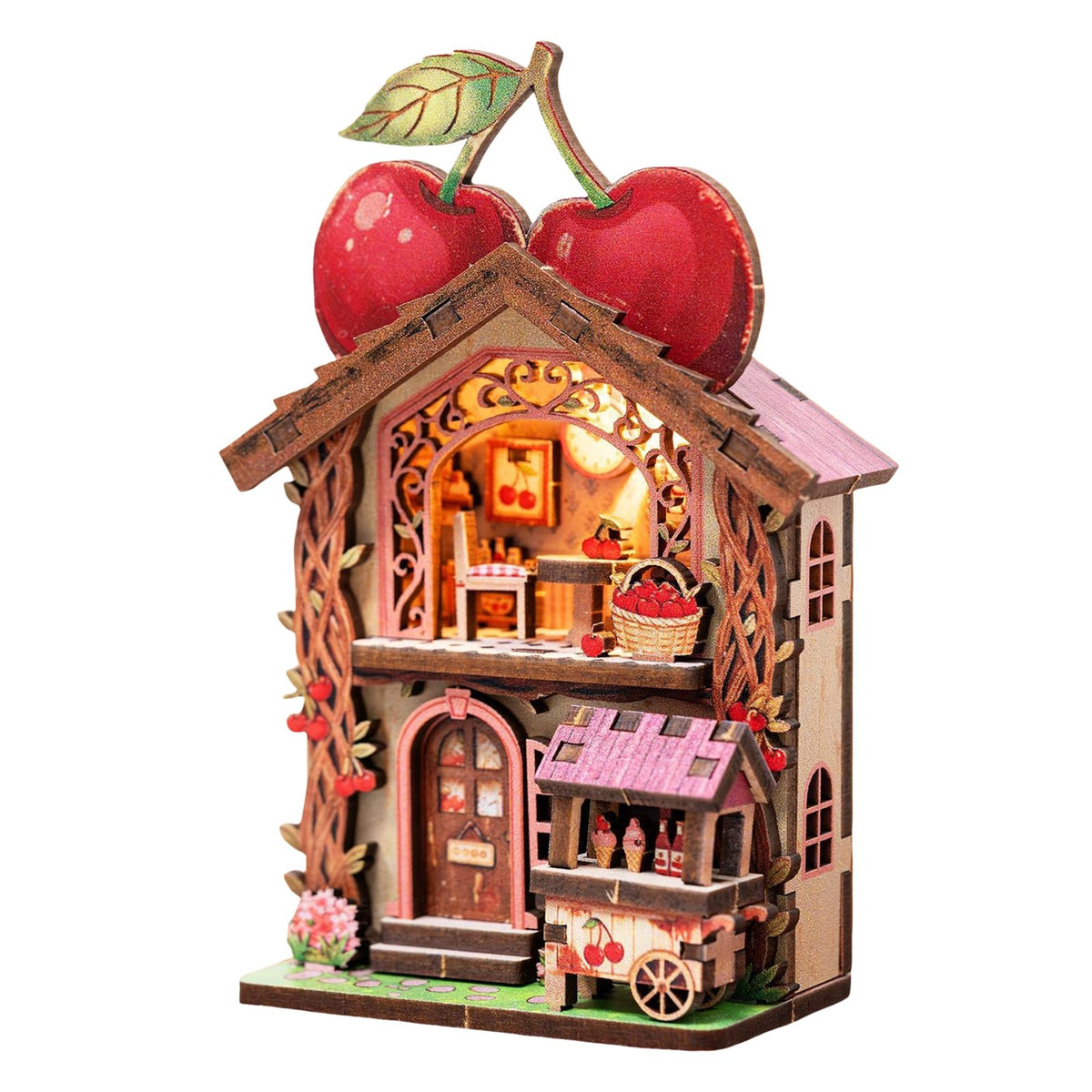 Book Nook Kit DIY Miniature House 3D Wooden Puzzle Bookshelf Decor