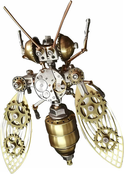 Mechanical Metal 3D Bumblebee Model Kits Puzzle for Adults Insect Steampunk Assembly DIY 150+Pcs 3 Hours Build Time Desk Decor Christmas & Birthday Gift for Hobbyists Men(Bumblebee)