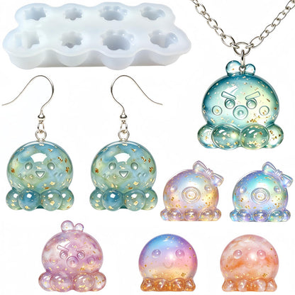 4‑Cavity Mini Ghost Epoxy Casting Mold for DIY Earrings Z0259