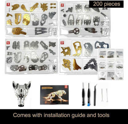 3D Metal Puzzle for Adults,Mechanical Animal Wolf Puzzle Building Set，3D Metal Model Kits, Brain Teaser Puzzles DIY Assembling for Stress Relief - A Collectible Gift for a man and boy