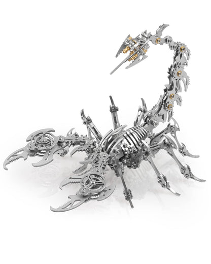 Metalkitor Scorpion 3D Metal Puzzles Kits for Adults Teens – 454 Pcs – Mechanical Assembly Models – 4 Hours to Build – Ideal for Gifts and Decorations (Red and Black)