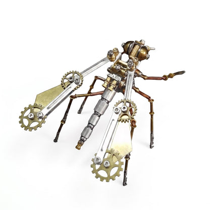 Mechanical Metal 3D Bumblebee Model Kits Puzzle for Adults Insect Steampunk Assembly DIY 150+Pcs 3 Hours Build Time Desk Decor Christmas & Birthday Gift for Hobbyists Men(Bumblebee)