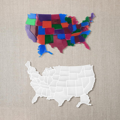 Abaodam United States Resin Mold, USA Map Silicone Casting Mold for DIY