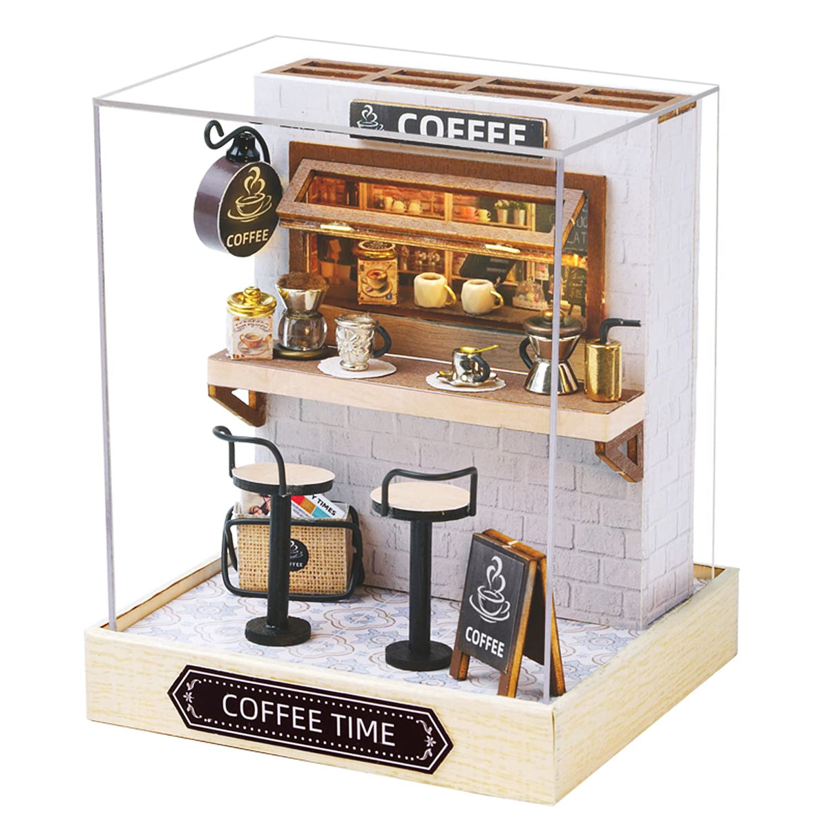 CUTEROOM DIY Doll Room Miniature Furniture Wooden House Kit-Study Room
