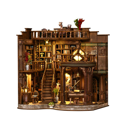 DIY Miniature Dollhouse Kit, 3D Wooden Puzzle Coffee Shop Model, Creative Mini Cafe Building Set with Furniture, Arts and Crafts Gift for Adults & Teens (Country Cafe)
