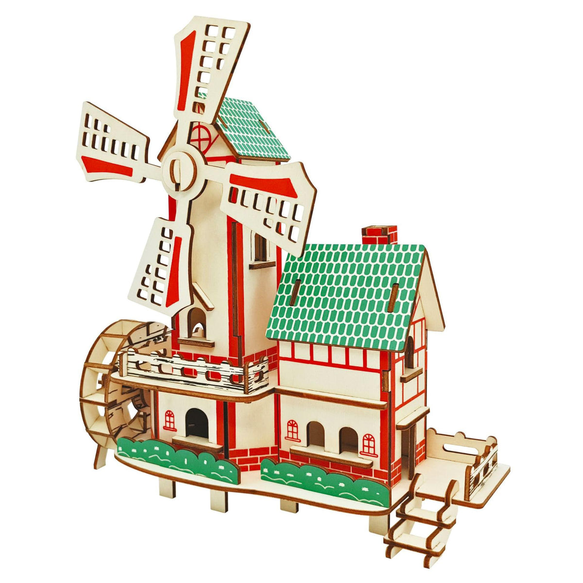 Log Cabin 3D Wooden House Puzzle,DIY Mini Building Model Kit，001