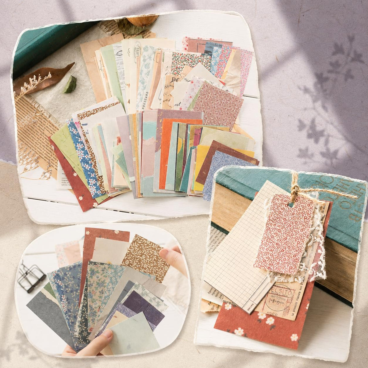 360 Sheets Vintage Scrapbook Paper, Junk Journal Supplies & Collage