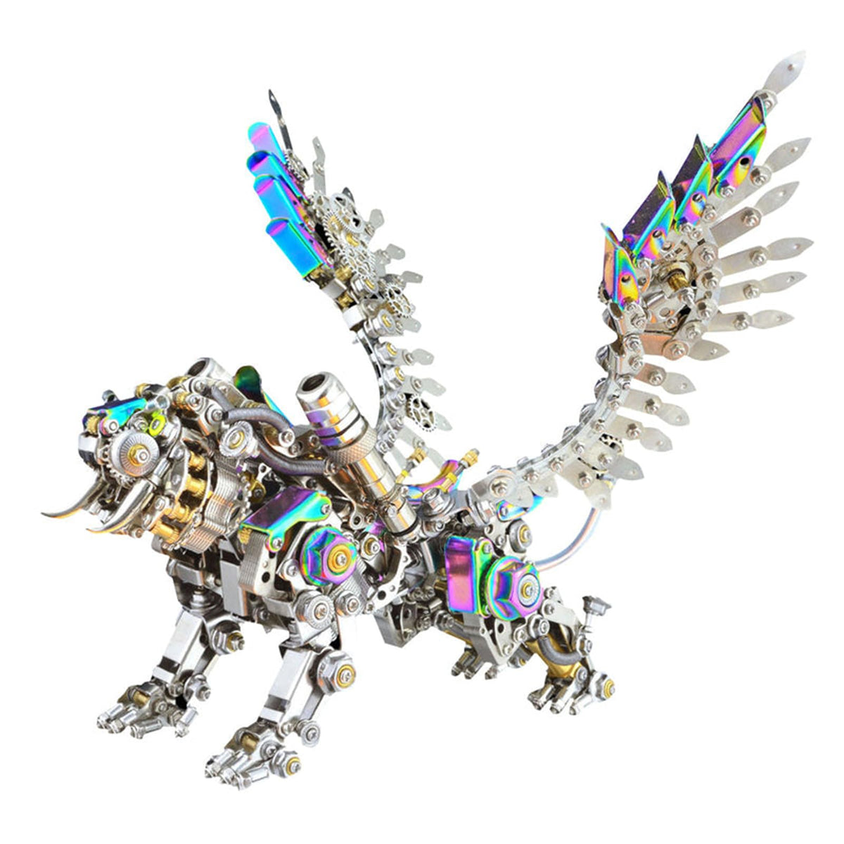 Metalkitor 3D Metal Puzzles for Adults, Giant Mantis Model Kit - Steampunk DIY Ornament - Assembly Jigsaw Crafts Brain Teaser - Perfect Room Decor and Gift Choice(1200+PCS, Purple)