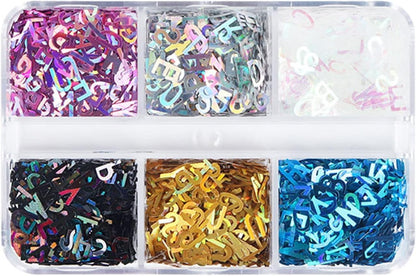 1Box Colorful English Letters Glitter Sequins Flakes,Resin UV Epoxy Mold Fillings,for Nail Art Crafts Jewelry Making,Craft Supplies,Craft Glitter,Arts, Crafts and Sewing