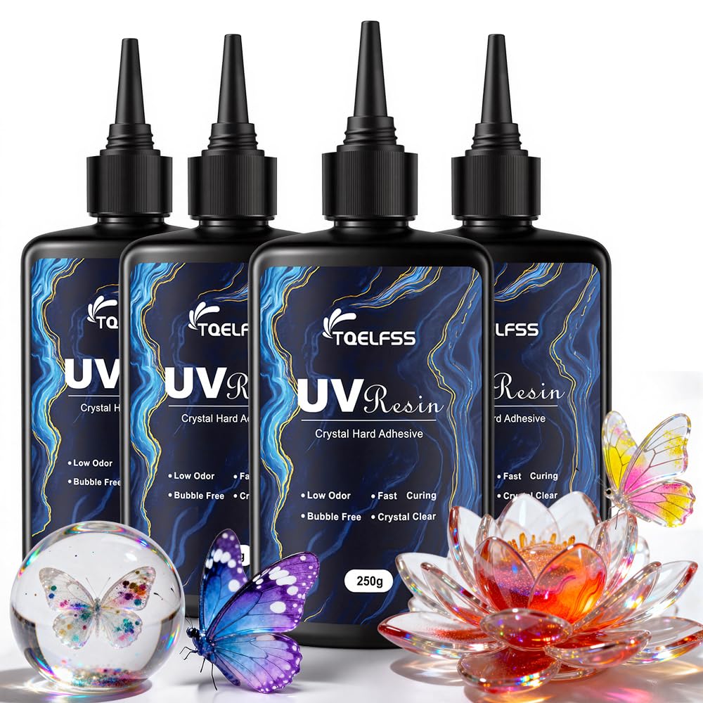 300g UV Resin Crystal Clear,Fast Curing (100 g*3)
