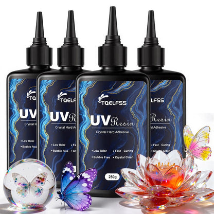 300g UV Resin Crystal Clear,Fast Curing (100 g*3)