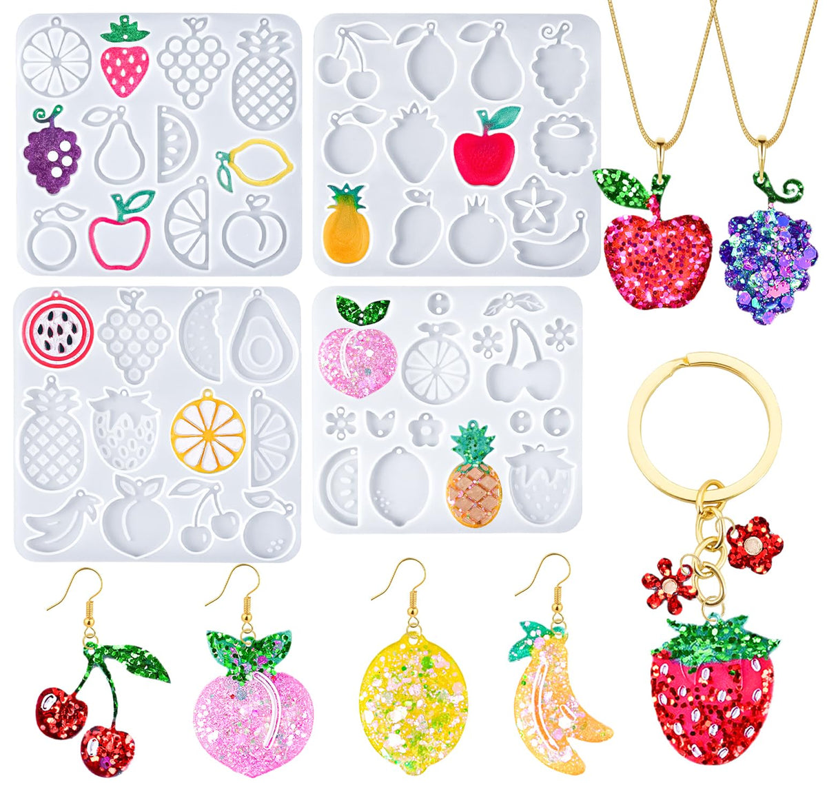 YODOYO Resin Earring Molds 3pcs Ocean Marine Life Jewelry Resin Molds