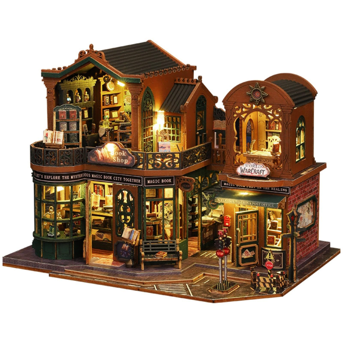 OZJAY Miniature House Kit for Adults, Mini House Kit with LED