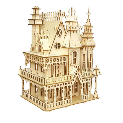 CUTEROOM 3D Puzzle House,Fantasy Villa Model Kit DIY Miniature Dollshouse