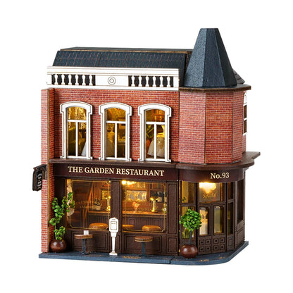 Flever Dollhouse Miniature DIY House Kit Creative Room with Furniture for Romantic Valentine's Gift (Warm House)