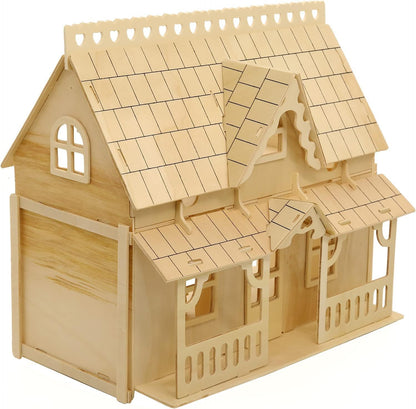 CUTEROOM 3D Puzzle House,Fantasy Villa Model Kit DIY Miniature Dollshouse