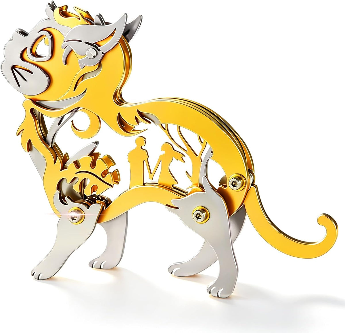 Orange Dream Cat Stainless Steel 3D Metal Puzzle Model Kit