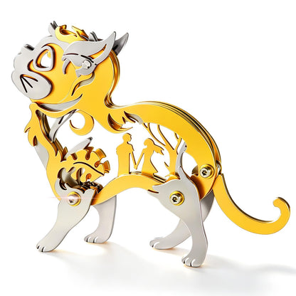 Orange Dream Cat Stainless Steel 3D Metal Puzzle Model Kit