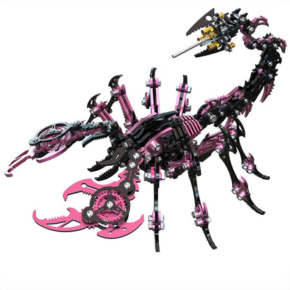 Metalkitor Scorpion 3D Metal Puzzles Kits for Adults Teens – 454 Pcs – Mechanical Assembly Models – 4 Hours to Build – Ideal for Gifts and Decorations (Red and Black)