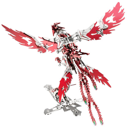 OreilleStar 3D Metal Ornithopter Puzzles for Adults Model Kits: DIY Assembly Mechanical Phoenix Stainless Steel Animal Bird Toy Building Block Birthday Gifts for Men Women (Gold Phoenix)