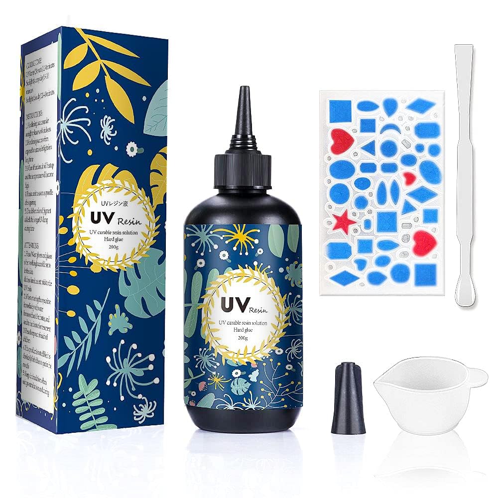 Crystal Clear Hard UV Resin,100 g Fast Curing Formula