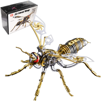 3D Metal Wasp Puzzles for Adults Model Kits Mechanical Building Blocks Difficult DIY Assembly for Men
