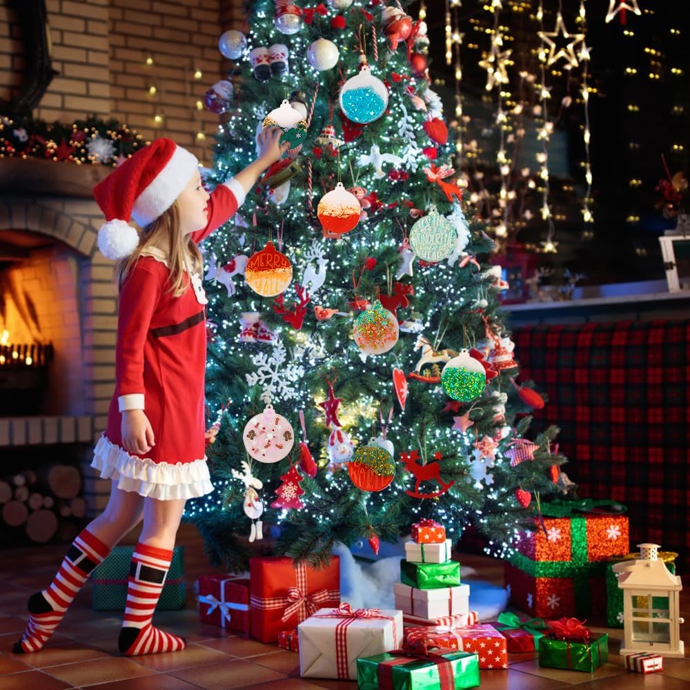 12pcs Christmas Resin Molds Silicone for Tree Decoration DIY Craft