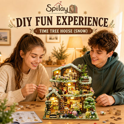 Spilay DIY Miniature House Kit for Adults, Tree Dollhouse Building Kit