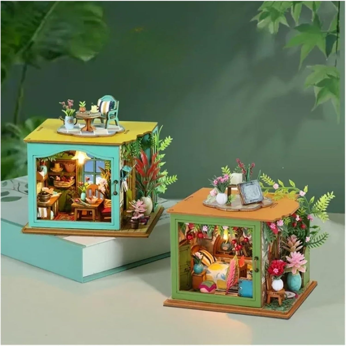 Compatible with Mini Tiny World Outdoor Cabin Hand Assembly Model House