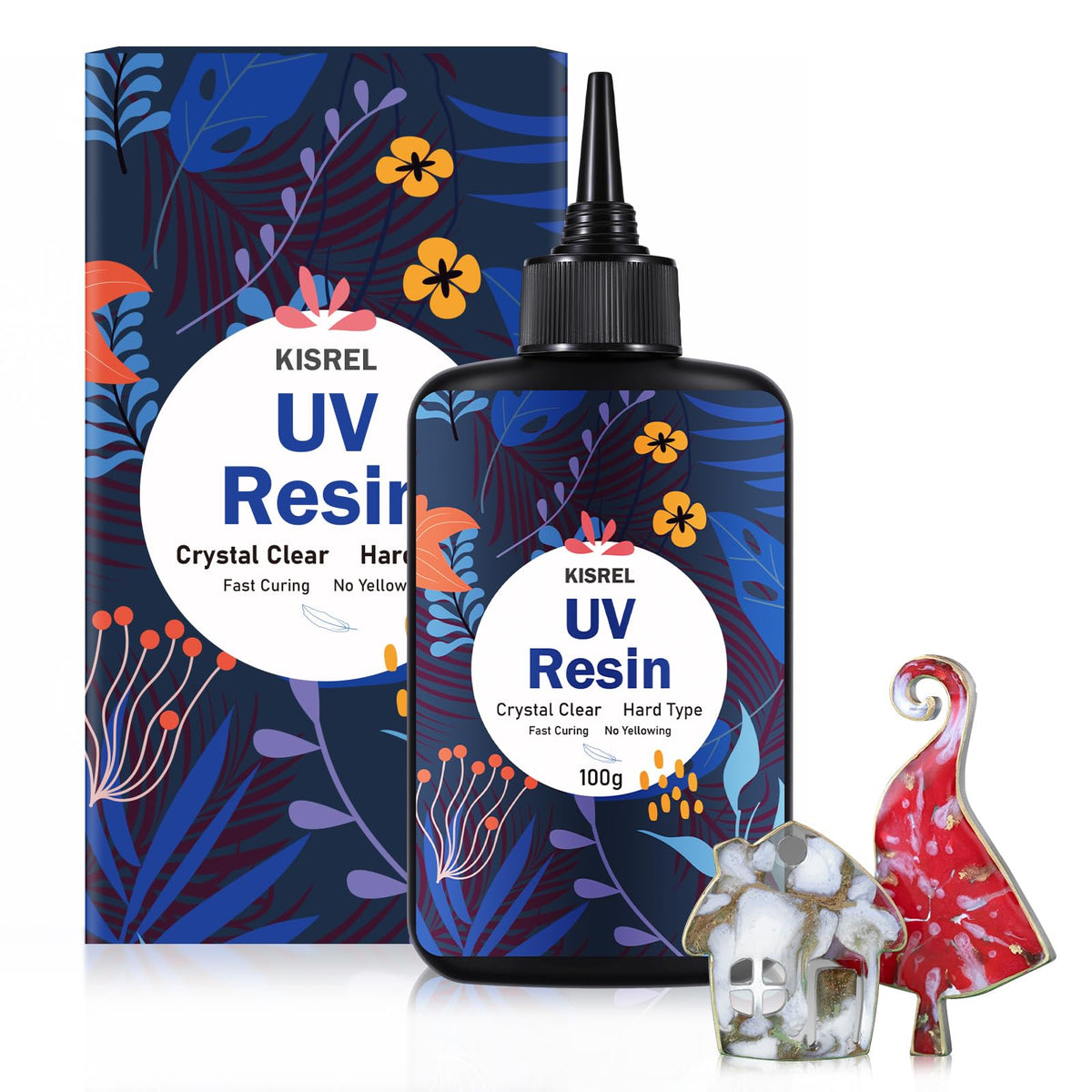 KISREL UV Resin 300g, Hard Type UV Resin Kit for Craft Jewelry Making