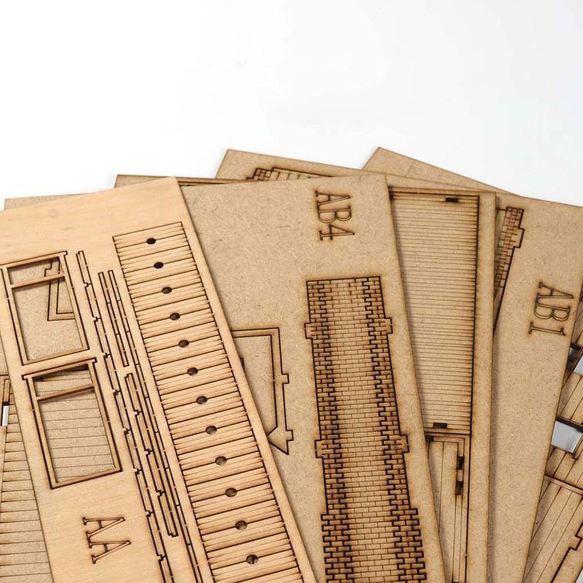 Wooden Model 2 Tier House DIY Crafts Landscape Building Materials DIY Assembly for Scene Layout Architecture Model Micro Landscape