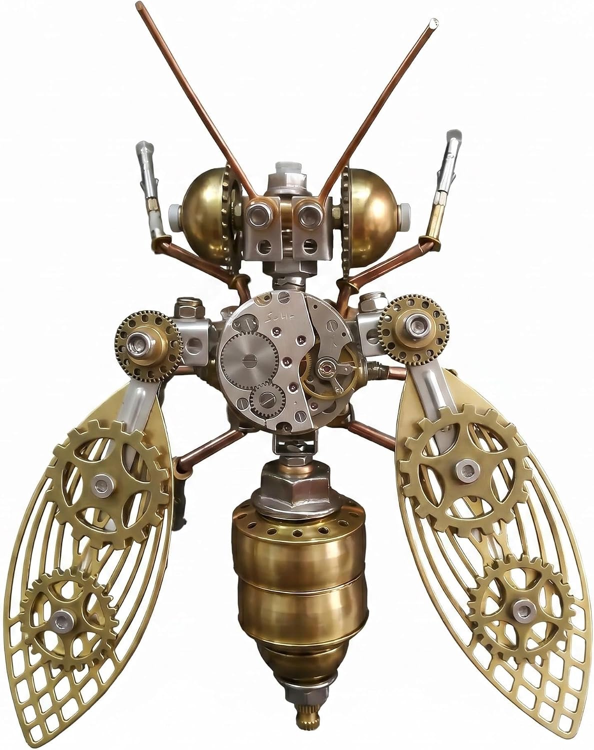 Mechanical Metal 3D Bumblebee Model Kits Puzzle for Adults Insect Steampunk Assembly DIY 150+Pcs 3 Hours Build Time Desk Decor Christmas & Birthday Gift for Hobbyists Men(Bumblebee)