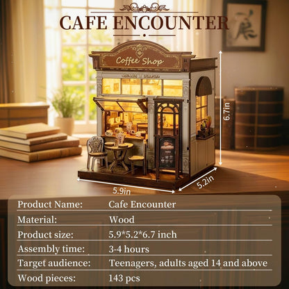 Book Nook Kit, DIY Miniature House Dollhouse Kit for Adults and Teens