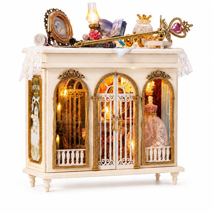 Roroom DIY Miniature House Kit, Dreamy Vanity Room Dollhouse Kit