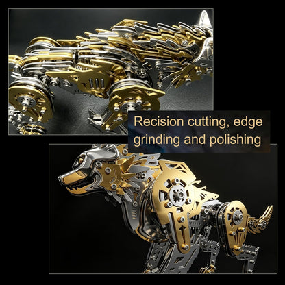 3D Metal Puzzle for Adults,Mechanical Animal Wolf Puzzle Building Set，3D Metal Model Kits, Brain Teaser Puzzles DIY Assembling for Stress Relief - A Collectible Gift for a man and boy