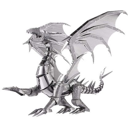 Piececool 3D Metal Model Kits-Black Dragon King, DIY 3D Puzzles for Adults Brain Teaser Puzzles for Teens, Great Birthday New Year Gifts, 107 Pcs