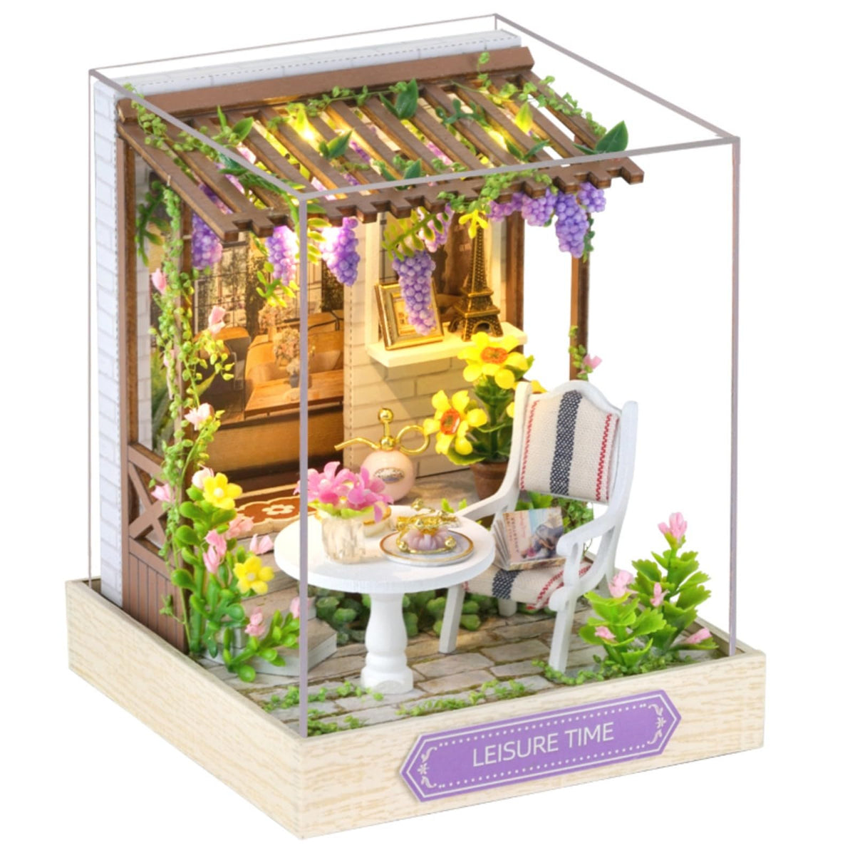 OZJAY Miniature House Kit for Adults, Mini House Kit with LED