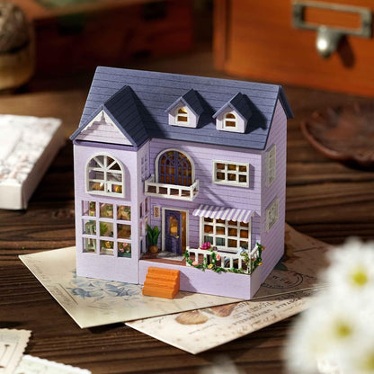 DIY Miniature House Kit with Furniture, Opened & Closed Mini Dollhouse