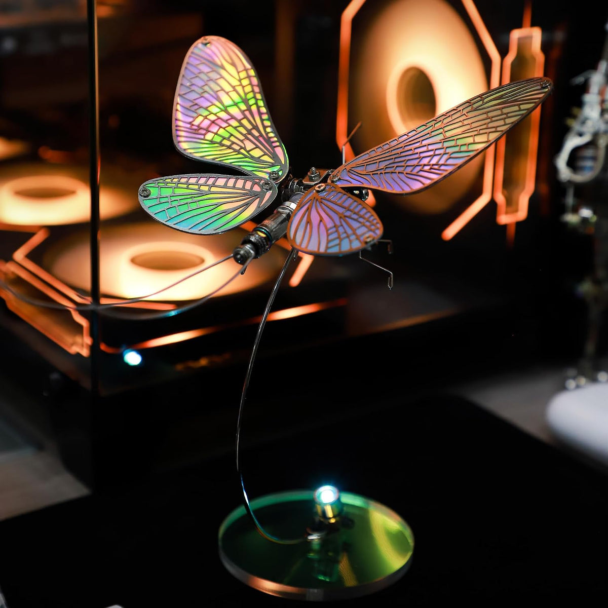 Arcynix Mostarle Mayfly 3D Metal Puzzle Kit, 126 Pieces Magnetic DIY Cyberpunk Insect Model, Mechanical Sculpture for Adults and Teens 14+, Collectors Edition